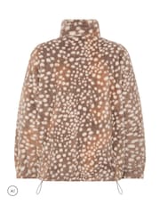 Yours Curve Brown Zip Through Fleece - Image 6 of 6