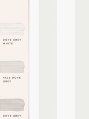 Laura Ashley White Lille Matt Perlised Stripe 10M Wallpaper - Image 4 of 4