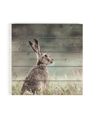 Art For The Home Natural Hare Wood Wall Art - Image 2 of 3
