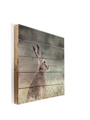Art For The Home Natural Hare Wood Wall Art - Image 3 of 3