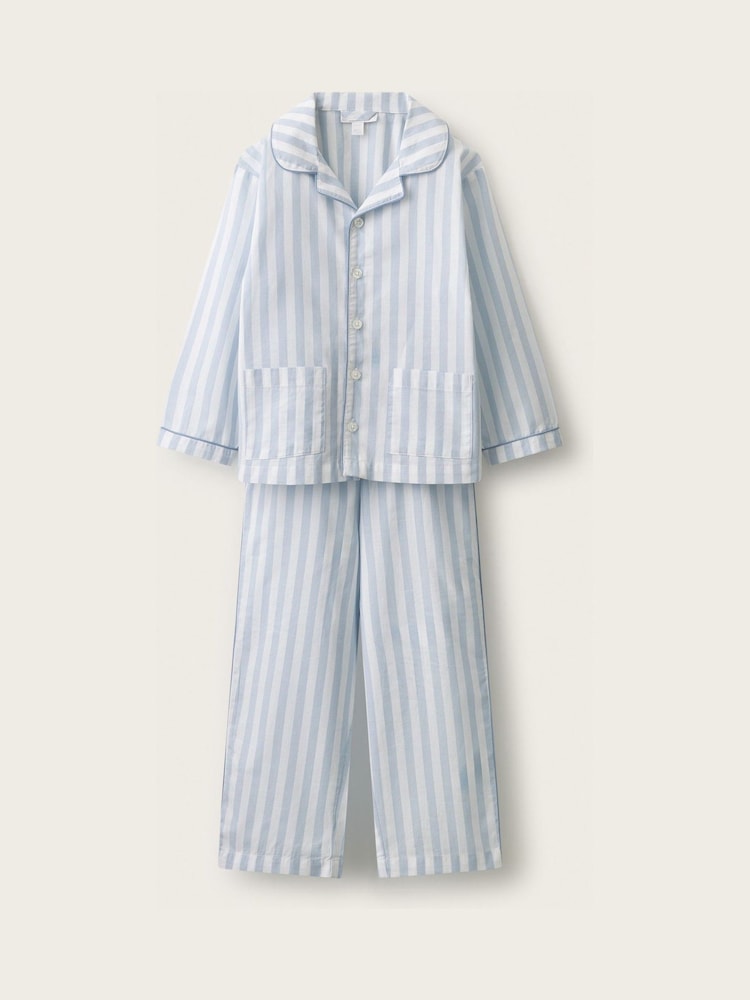 Tradicionalna pidžama opuštenog kroja The White Company Striped sa poplinskim cevkama - Slika 1 od 4 Tradicionalna pidžama opuštenog kroja The White Company Striped sa poplinskim cevkama - Slika 1 od 4