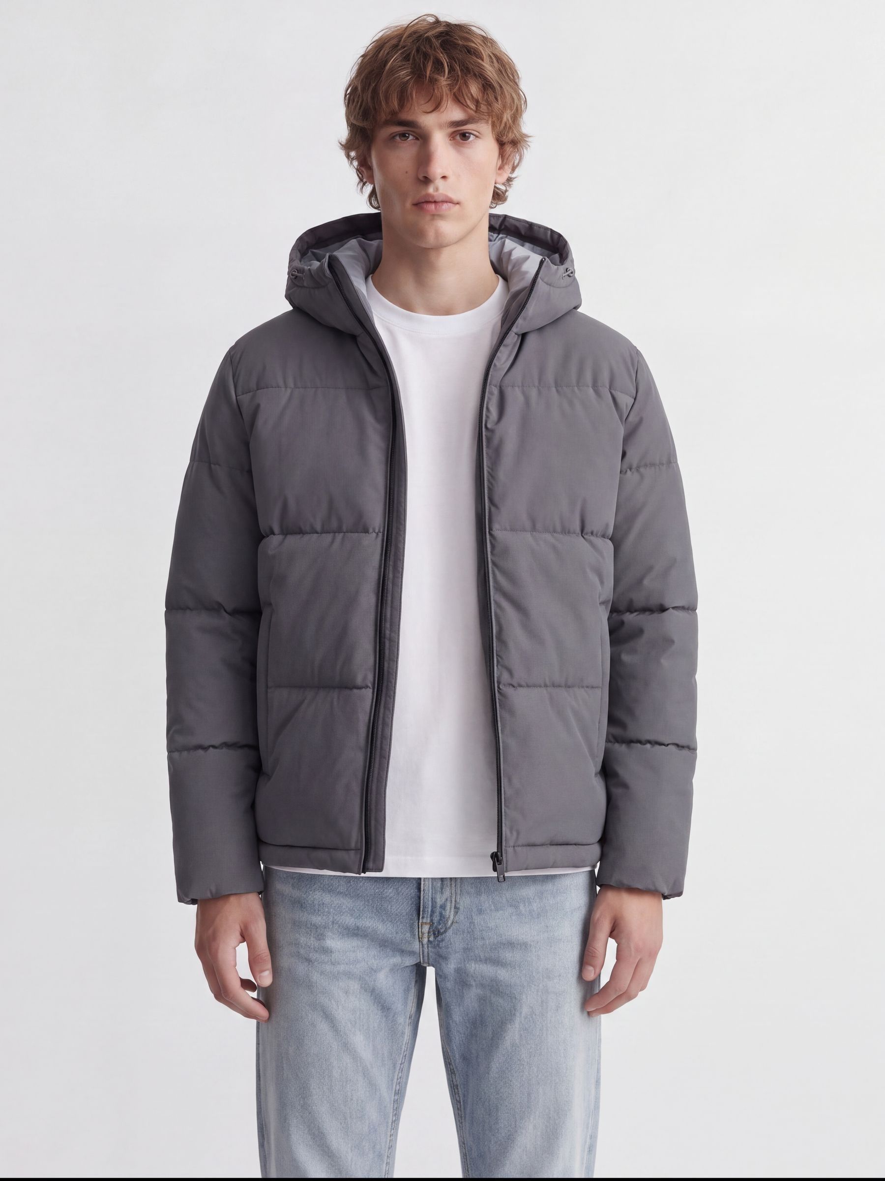 Jack And Jones Men's Galaxy Hooded Regular-Fit Puffer Jacket - Asphalt - 2XL - Image 5