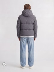 JACK & JONES Dark Grey Hooded Puffer Jacket - Image 4 of 6