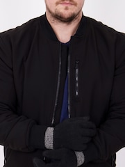 Guantes de invierno de punto elástico con interior cepillado y compatibilidad con pantallas para hombre de Totes - Imagen 2 de 4