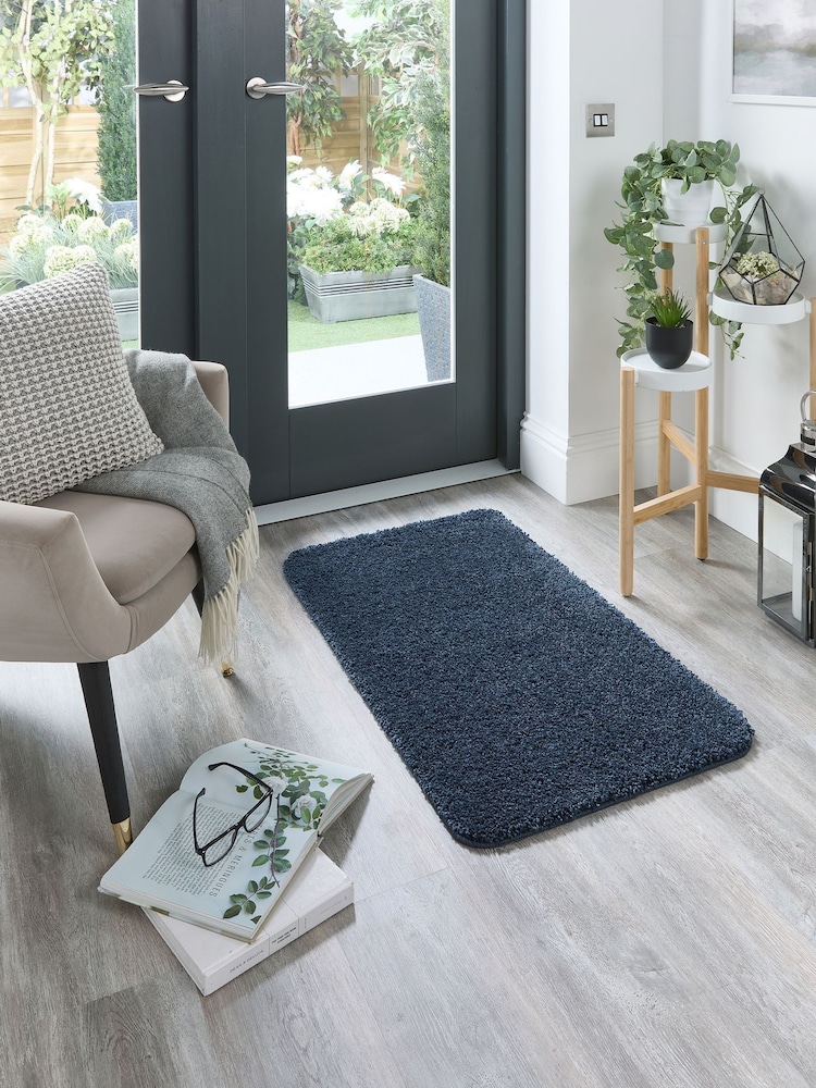 My Rug Blue Washable And Stain Resistant And So Soft Textured Rug - Image 1 of 6 My Rug Blue Washable And Stain Resistant And So Soft Textured Rug - Image 1 of 6