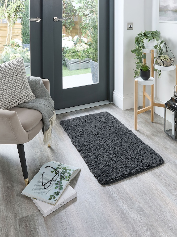 My Rug Charcoal Grey Soft Stain Resistant And Washable Rug - Image 1 of 5