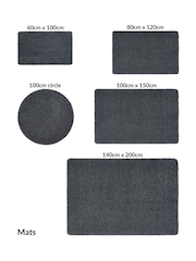 My Rug Charcoal Grey Soft Stain Resistant And Washable Rug - Image 4 of 5