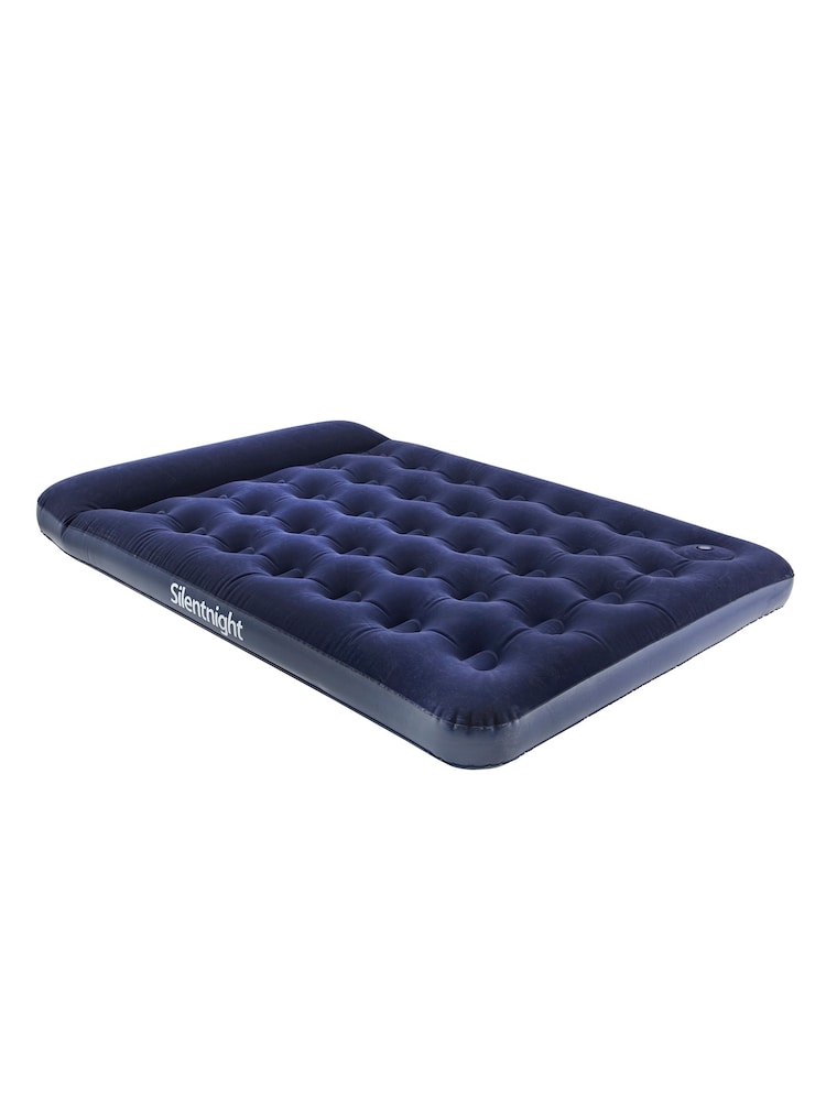 Silentnight Blue Camping Collection Flock Footpump Airbed Airbed - Image 1 of 5