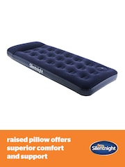 Silentnight Blue Camping Collection Flock Footpump Airbed Airbed - Image 2 of 5