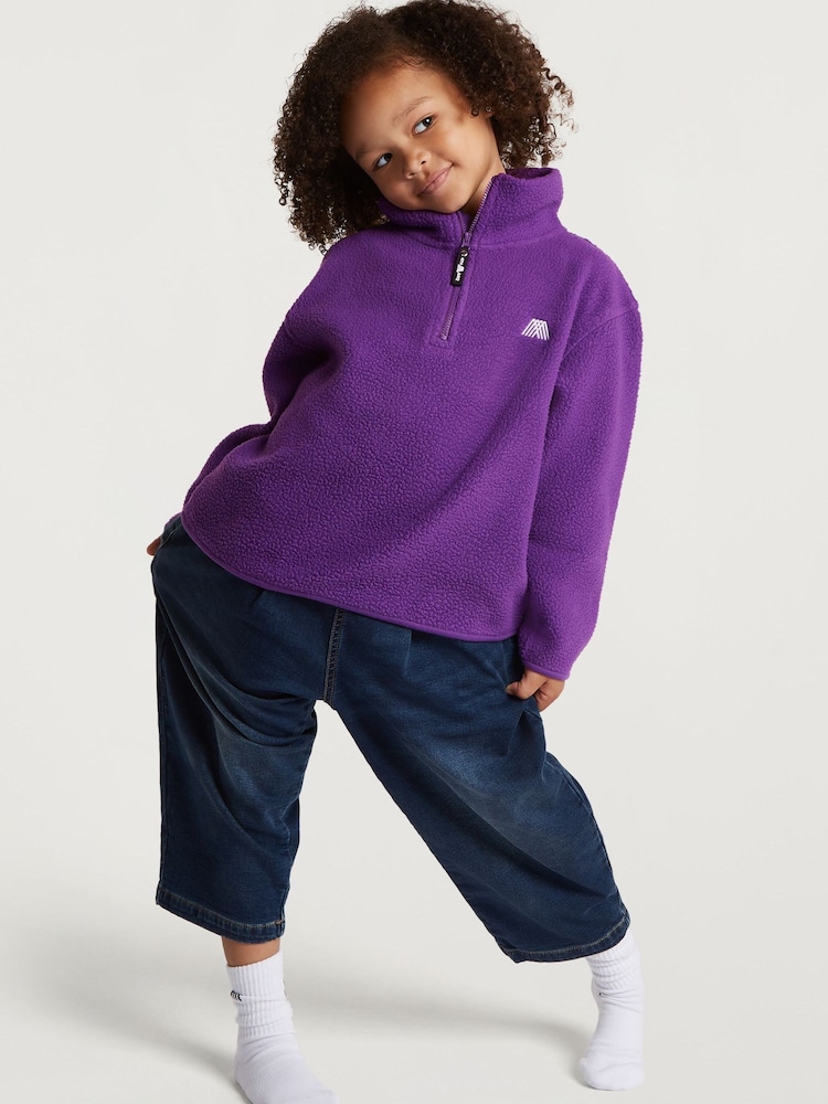 4th Arq Purple Kids Half-Zip Fleece - Image 1 of 4