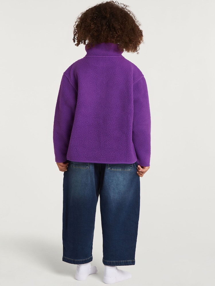 4th Arq Purple Kids Half-Zip Fleece - Image 2 of 4