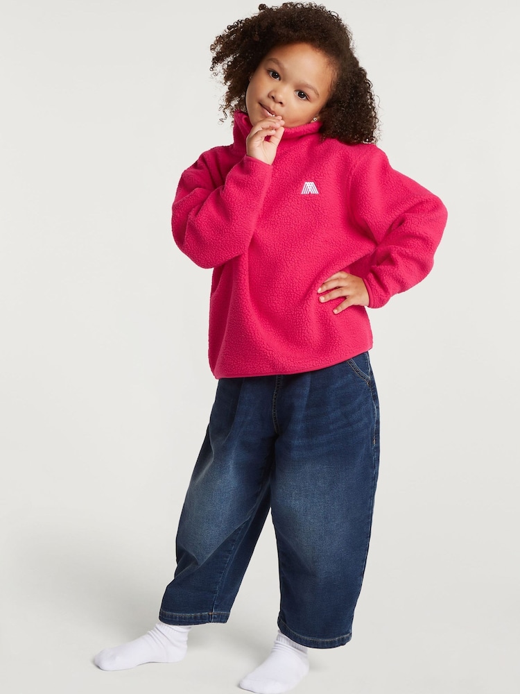 4th Arq Dark Pink Kids Half-Zip Fleece - Image 2 of 5