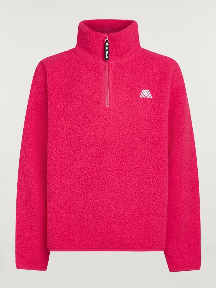4th Arq Dark Pink Kids Half-Zip Fleece - Image 5 of 5