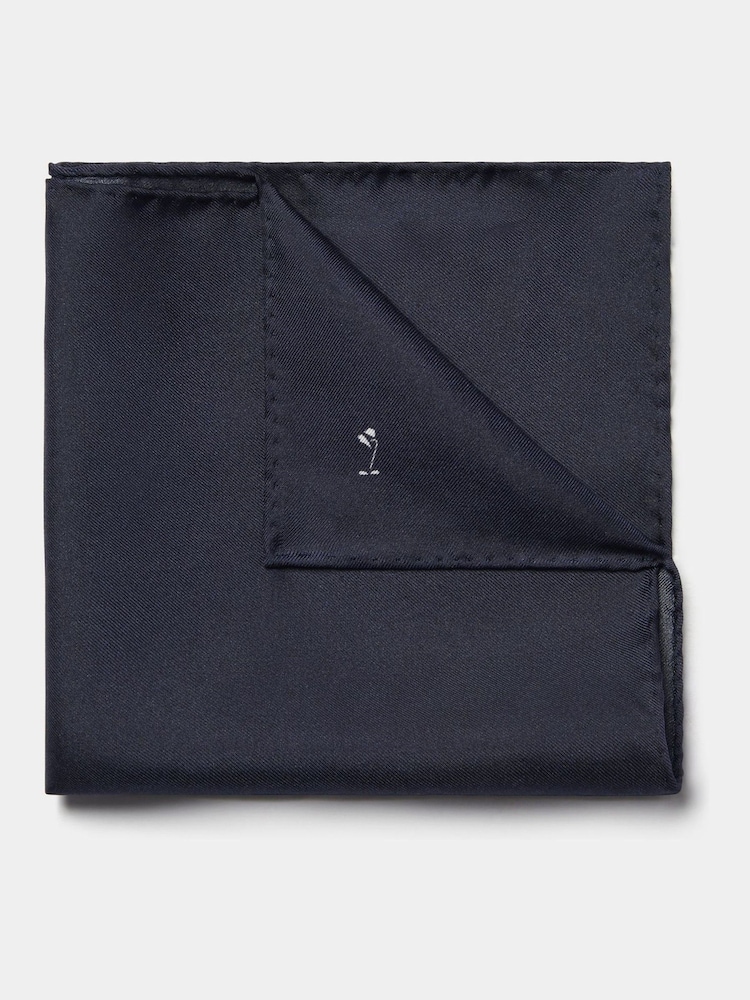 Peckham Rye Navy Blue Classic Pocket Square - Image 1 of 3