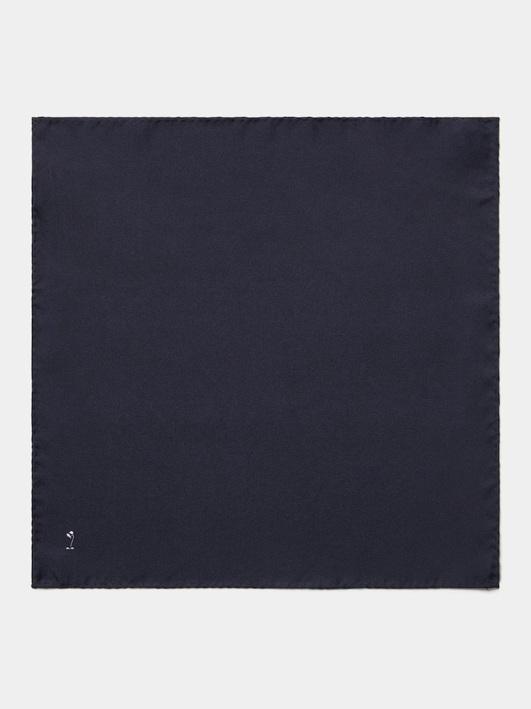 Peckham Rye Navy Blue Classic Pocket Square - Image 2 of 3