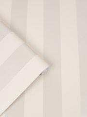 Laura Ashley Linen Lille Matt Perlised Stripe 10M Wallpaper - Image 3 of 4