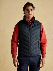 Joules Garrett Navy Showerproof Padded Gilet - Image 1 of 8
