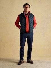 Joules Garrett Navy Showerproof Padded Gilet - Image 4 of 8
