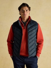 Joules Garrett Navy Showerproof Padded Gilet - Image 5 of 8