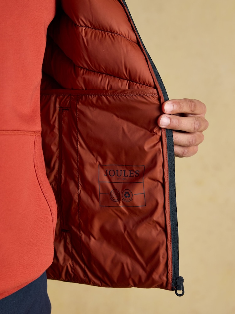 Joules Garrett Navy Showerproof Padded Gilet - Image 8 of 8