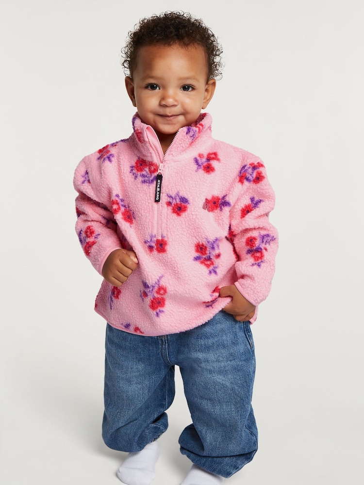4th Arq Pink Kids Half-Zip Fleece - Image 1 of 5