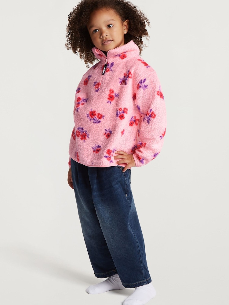 4th Arq Pink Kids Half-Zip Fleece - Image 2 of 5