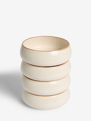 French Connection Cream Speckle Watamu Set of 4 Pasta Bowls - Image 2 of 3
