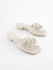 Cream Forever Comfort ® Corsage Flower Mules - Image 5 of 10