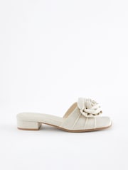 Cream Forever Comfort ® Corsage Flower Mules - Image 6 of 10