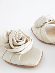 Cream Forever Comfort ® Corsage Flower Mules - Image 9 of 10