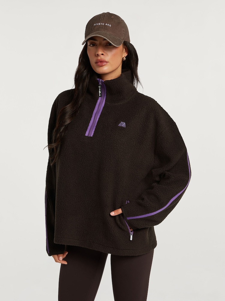 4th Arq Dark Brown Maddox Half-Zip Fleece - Image 1 of 6 4th Arq Dark Brown Maddox Half-Zip Fleece - Image 1 of 6
