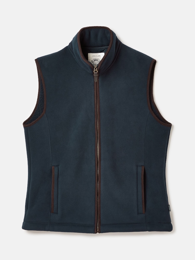 Joules Greenfield Navy Blue Full Zip Fleece Gilet - Image 10 of 10