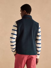 Joules Greenfield Navy Blue Full Zip Fleece Gilet - Image 2 of 10