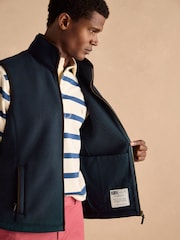 Joules Greenfield Navy Blue Full Zip Fleece Gilet - Image 7 of 10