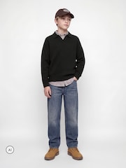 JACK & JONES JUNIOR Strickpullover mit Schlitzausschnitt - Bild 2 von 4