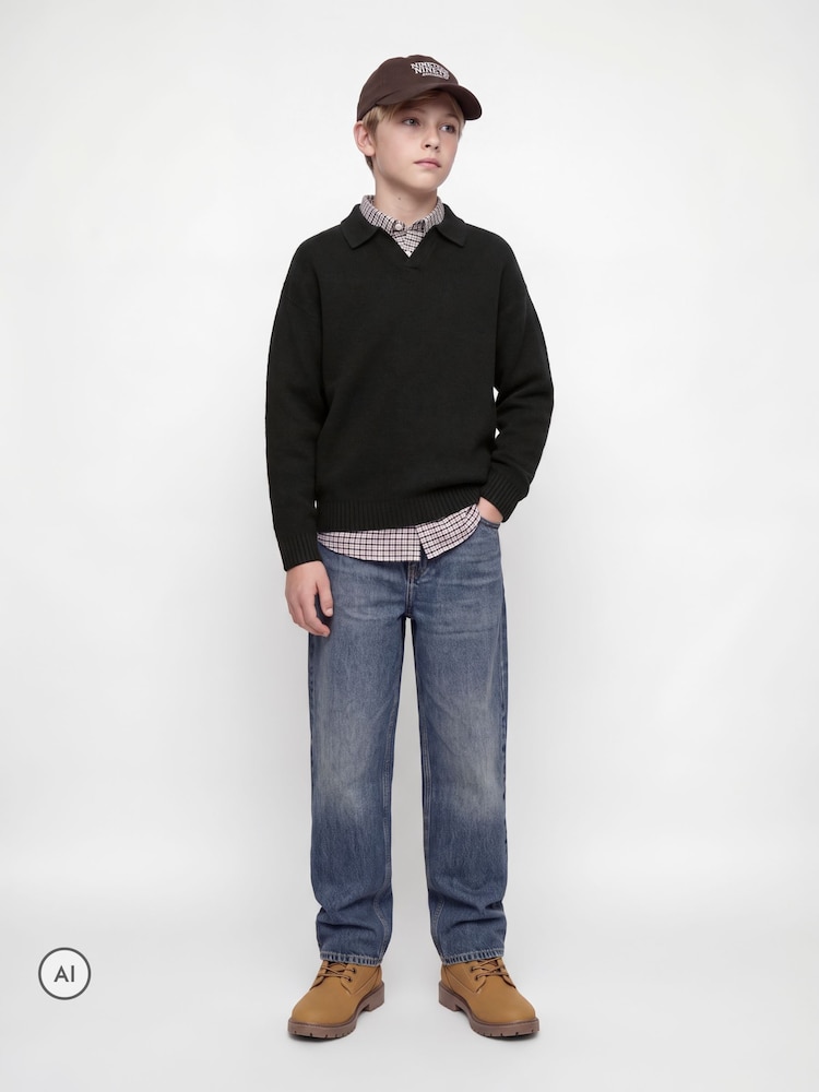 JACK & JONES JUNIOR Strickpullover mit Schlitzausschnitt - Bild 2 von 4