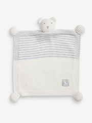 The Little Tailor Cream 100% Cotton Baby Soft Knitted Teddy Comforter - Image 1 of 2