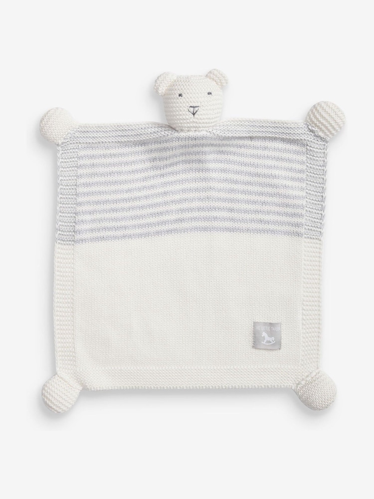 The Little Tailor Cream 100% Cotton Baby Soft Knitted Teddy Comforter - Image 1 of 2 The Little Tailor Cream 100% Cotton Baby Soft Knitted Teddy Comforter - Image 1 of 2