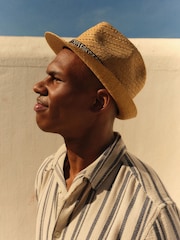 Ikat Band Textured Trilby Hat - Image 3 of 5