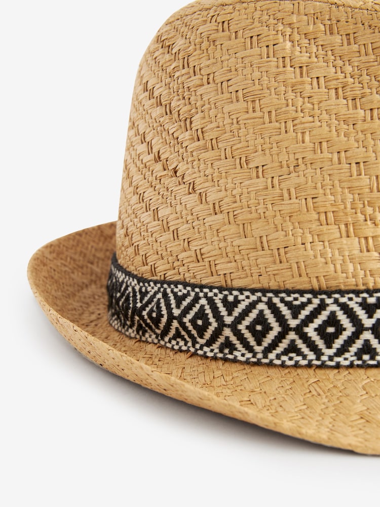 Ikat Band Textured Trilby Hat - Image 5 of 5