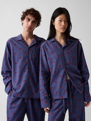 Gap Navy Christmas Truck Matching Family Softest Flannel Pyjamas Shirt - Image 1 of 5
