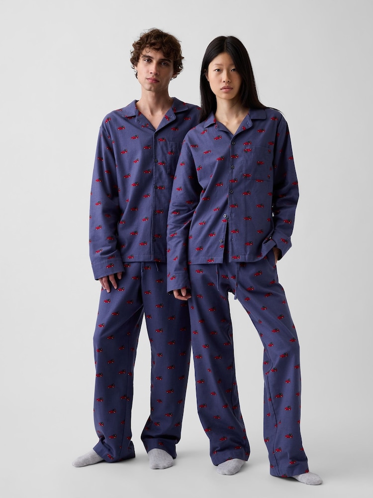 Gap Navy Christmas Truck Matching Family Softest Flannel Pyjamas Shirt - Image 2 of 5 Gap Navy Christmas Truck Matching Family Softest Flannel Pyjamas Shirt - Image 2 of 5