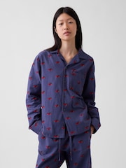 Gap Navy Christmas Truck Matching Family Softest Flannel Pyjamas Shirt - Image 3 of 5