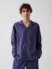 Gap Navy Christmas Truck Matching Family Softest Flannel Pyjamas Shirt - Image 5 of 5