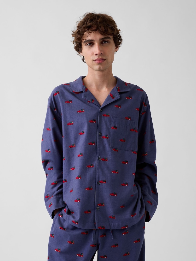 Gap Navy Christmas Truck Matching Family Softest Flannel Pyjamas Shirt - Image 5 of 5 Gap Navy Christmas Truck Matching Family Softest Flannel Pyjamas Shirt - Image 5 of 5