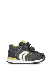 Geox Baby Boy/Unisex Rishon Dark Grey/Lime Shoes - Image 1 of 5