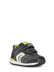Geox Baby Boy/Unisex Rishon Dark Grey/Lime Shoes - Image 2 of 5