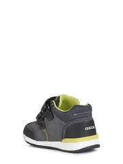 Geox Baby Boy/Unisex Rishon Dark Grey/Lime Shoes - Image 3 of 5