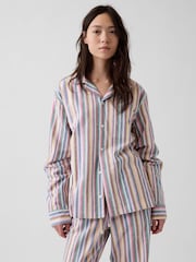 Gap Multi Stripe Matching Family Softest Flannel Pyjamas Shirt - Image 3 of 5