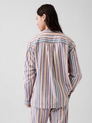 Gap Multi Stripe Matching Family Softest Flannel Pyjamas Shirt - Image 4 of 5